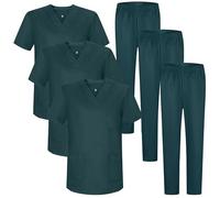 Misemiya Lot de 3 Uniformes sanitaires Unisexes MZ-3-817-8312, Vert foncé, Mixte