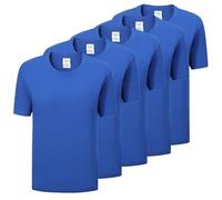 Misemiya Lot de 5 t-Shirts à Manches Courtes 100% Coton - 5-TS135, Bleu Roi, S