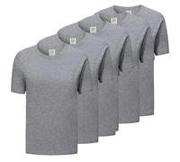 Misemiya Lot de 5 t-Shirts à Manches Courtes 100% Coton - 5-TS135, Gris, S