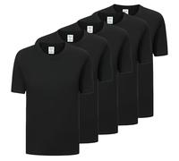Misemiya Lot de 5 t-Shirts à Manches Courtes 100% Coton - 5-TS135, Noir, XS