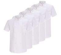 MISEMIYA Lot de 5 Vestes de Chef MZ-5-8421B Chef's Jacket, Blanc, 4XL (Pack de 5) Men's