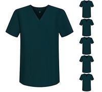 Misemiya - Lot DE 6 UNITÉS - Veste SANITAIRE Unisexe Uniforme médical Tunique à col en V Scrub Top - Medium, Vert 68