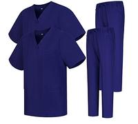 Misemiya - Pack * 2 Pcs - Ensemble Uniformes Unisexe Blouse - Uniforme Médical avec Haut et Pantalon 2-6801-6802 - Medium, Violet 68