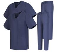 Misemiya - Pack * 2 Pcs - Ensemble Uniformes Unisexe Blouse - Uniforme Médical avec Haut et Pantalon 2-6801-6802 - Large, Gris 68