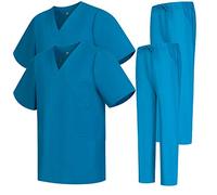 Misemiya - Pack * 2 Pcs - Ensemble Uniformes Unisexe Blouse - Uniforme Médical avec Haut et Pantalon 2-6801-6802 - Small, Turquoise 68
