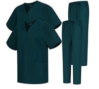Misemiya - Pack * 2 Pcs - Ensemble Uniformes Unisexe Blouse - Uniforme Médical avec Haut et Pantalon 2-6801-6802 - X-Small, Vert 68