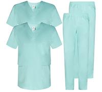 Misemiya - Pack * 2 Pcs - Ensemble Uniformes Unisexe Blouse - Uniforme Médical avec Haut et Pantalon - Ref.2-8178 - Small, Turquoise
