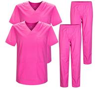 Misemiya - Pack * 2 Pcs - Ensemble Uniformes Unisexe Blouse - Uniforme Médical avec Haut et Pantalon - Ref.2-8178 - 5XL, Rose 22