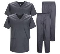 Misemiya - Pack * 2 Pcs - Ensemble Uniformes Unisexe Blouse - Uniforme Médical avec Haut et Pantalon - Ref.2-8178 - Large, Gris 22