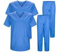 Misemiya - Pack * 2 Pcs - Ensemble Uniformes Unisexe Blouse - Uniforme Médical avec Haut et Pantalon - Ref.2-8178 - X-Large, Céleste 22