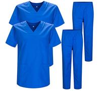 Misemiya - Pack * 2 Pcs - Ensemble Uniformes Unisexe Blouse - Uniforme Médical avec Haut et Pantalon - Ref.2-8178 - Small, Bleu Royal 22