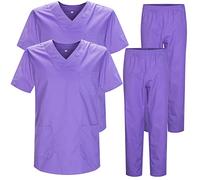 Misemiya - Pack * 2 Pcs - Ensemble Uniformes Unisexe Blouse - Uniforme Médical avec Haut et Pantalon - Ref.2-8178 - XX-Large, Lilas 22
