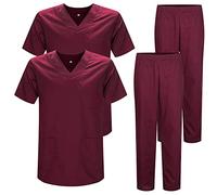 Misemiya - Pack * 2 Pcs - Ensemble Uniformes Unisexe Blouse - Uniforme Médical avec Haut et Pantalon - Ref.2-8178 - Small, Grenat 22