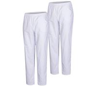 Misemiya - Pack 2 Pcs - Pantalon SANITAIRE Unisex - Uniformes MEDICALES Uniformes SANITAIRES Pantalon DE Travail - Réf 8312 * 2 pcs - Large, Blanc 21