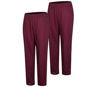 Misemiya - Pack 2 Pcs - Pantalon SANITAIRE Unisex - Uniformes MEDICALES Uniformes SANITAIRES Pantalon DE Travail - Réf 8312 * 2 pcs - 3XL, Grenat 21