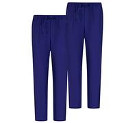 Misemiya - Pack 2 Pcs - Pantalons Unisex Taille Elastique Uniforme DE Travail Clinique HÔPITAL - Large, Violet 68