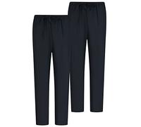 Misemiya - Pack 2 Pcs - Pantalons Unisex Taille Elastique Uniforme DE Travail Clinique HÔPITAL - XX-Large, Noir 68