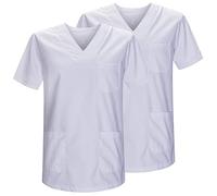 Misemiya - Pack 2 Pcs - SANITAIRE CASACA Unisexe Uniformes SANITAIRES Uniforme SANITAIRE Uniforme MEDICALE - Réf 817 * 2 - Medium, Blanc 21