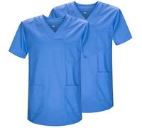 Misemiya - Pack 2 Pcs - SANITAIRE CASACA Unisexe Uniformes SANITAIRES Uniforme SANITAIRE Uniforme MEDICALE - Réf 817 * 2-5XL, Bleu Clair 21