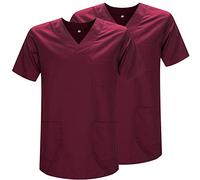 Misemiya - Pack 2 Pcs - SANITAIRE CASACA Unisexe Uniformes SANITAIRES Uniforme SANITAIRE Uniforme MEDICALE - Réf 817 * 2 - Medium, Grenat 21