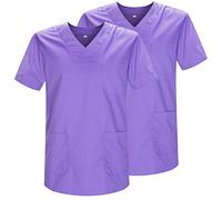 Misemiya - Pack 2 Pcs - SANITAIRE CASACA Unisexe Uniformes SANITAIRES Uniforme SANITAIRE Uniforme MEDICALE - Réf 817 * 2 - Small, Lilas 21