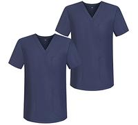 Misemiya - Pack*2 - VÊTEMENTS DE Travail Unisex COL PIC Manches Courtes Uniforme Clinique HÔPITAL - Ref.817 - X-Large, Gris 68