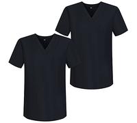 Misemiya - Pack*2 - VÊTEMENTS DE Travail Unisex COL PIC Manches Courtes Uniforme Clinique HÔPITAL - Ref.817 - XX-Large, Noir 68