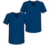 Misemiya - Pack*2 - VÊTEMENTS DE Travail Unisex COL PIC Manches Courtes Uniforme Clinique HÔPITAL - Ref.817 - Large, Bleu Marine 68