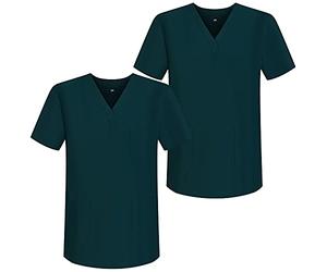 Misemiya - Pack*2 - VÊTEMENTS DE Travail Unisex COL PIC Manches Courtes Uniforme Clinique HÔPITAL - Ref.817 - Medium, Vert 68