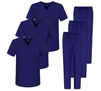 Misemiya - Pack * 3 Ensembles - Uniforme sanitaire Unisexe Uniformes SANITAIRES MÉDICAUX Ensembles SANITAIRES 3-817-8312 - Large, Violet 68