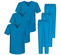 Misemiya - Pack * 3 Ensembles - Uniforme sanitaire Unisexe Uniformes SANITAIRES MÉDICAUX Ensembles SANITAIRES 3-817-8312 - Medium, Turquoise 68