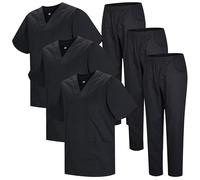 Misemiya - Pack * 3 Ensembles - Uniforme sanitaire Unisexe Uniformes SANITAIRES MÉDICAUX Ensembles SANITAIRES 3-817-8312 - Large, Noir 22
