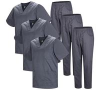 Misemiya - Pack * 3 ensembles - Uniforme sanitaire unisexe UNIFORMES SANITAIRES MÉDICAUX ENSEMBLES SANITAIRES 3-817-8312 - Large, Gris 22