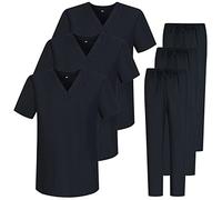 Misemiya - Pack * 3 Ensembles - Uniforme sanitaire Unisexe Uniformes SANITAIRES MÉDICAUX Ensembles SANITAIRES 3-817-8312 - XX-Large, Noir 68