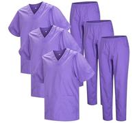 Misemiya - Pack * 3 Ensembles - Uniforme sanitaire Unisexe Uniformes SANITAIRES MÉDICAUX Ensembles SANITAIRES 3-817-8312 - X-Large, Lilas 22