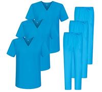 Misemiya - Pack * 3 Ensembles - Uniforme sanitaire Unisexe Uniformes SANITAIRES MÉDICAUX Ensembles SANITAIRES 3-817-8312 - XX-Large, Bleu Clair 68