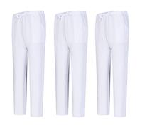 Misemiya - Pack 3 Pcs - Pantalon SANITAIRE Unisex - Uniformes MEDICALES Uniformes SANITAIRES Pantalon DE Travail - Réf 8312 * 3 pcs - XX-Large, Blanc 68