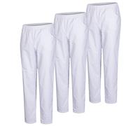 Misemiya - Pack 3 Pcs - Pantalon SANITAIRE Unisex - Uniformes MEDICALES Uniformes SANITAIRES Pantalon DE Travail - Réf 8312 * 3 pcs - Medium, Blanc 21