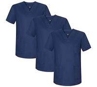 Misemiya - Pack 3 Pcs - SANITAIRE CASACA Unisexe Uniformes SANITAIRES Uniforme SANITAIRE Uniforme MEDICALE - Réf 817 * 3 - Small, Bleu Marine 21