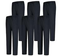 Misemiya - Pack 6 Pcs - Pantalons Unisex Taille Elastique Uniforme DE Travail Clinique HÔPITAL Nettoyage VÉTÉRINAIRE SANTÉ - Small, Noir 68