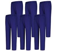 Misemiya - Pack 6 Pcs - Pantalons Unisex Taille Elastique Uniforme DE Travail Clinique HÔPITAL Nettoyage VÉTÉRINAIRE SANTÉ - Small, Violet 68