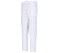 Misemiya - Pantalons Unisex Taille Elastique Uniforme DE Travail Clinique HÔPITAL Nettoyage VÉTÉRINAIRE SANTÉ HÔTELLERIE - 6802 - Medium, Blanc 68