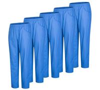 MISEMIYA Paquetes de 5 Unidades-Pantalón Sanitarios Unisex Bz-5-8312 Pantalon d'utilité Professionnelle, Bleu Ciel, S (Lot de 5) Mixte