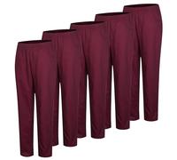 MISEMIYA Paquetes de 5 Unidades-Pantalón Sanitarios Unisex Bz-5-8312 Pantalon d'utilité Professionnelle, Bordeaux, XL (Lot de 5) Mixte