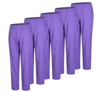 MISEMIYA Paquetes de 5 Unidades-Pantalón Sanitarios Unisex Bz-5-8312 Pantalon d'utilité Professionnelle, Lilas, L (Lot de 5) Mixte
