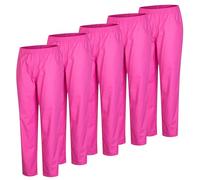 MISEMIYA Paquetes de 5 Unidades-Pantalón Sanitarios Unisex Bz-5-8312 Pantalon d'utilité Professionnelle, Rose, XXL (Lot de 5) Mixte