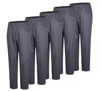 MISEMIYA Paquetes de 5 Unidades-Pantalón Sanitarios Unisex Bz-5-8312 Pantalon d'utilité Professionnelle, Gris, XXL (Lot de 5) Mixte