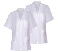 Misemiya - Paquets 2 Unités - Chemise SANITAIRE Femme - Uniforme SANITAIRE - Uniforme D'HOSPITALITÉ 712 - Large, Blanc