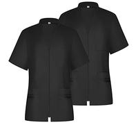 Misemiya - Paquets 2 Unités - Chemise SANITAIRE Femme - Uniforme SANITAIRE - Uniforme D'HOSPITALITÉ 712 - Medium, Noir