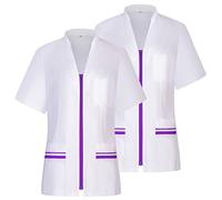 Misemiya - Paquets 2 Unités - Chemise SANITAIRE Femme - Uniforme SANITAIRE - Uniforme D'HOSPITALITÉ 712 - Medium, Lilas 21